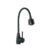 Código: 47388 Monomando para fregadero con cuello flexible, negro, Tubig TBF-87M