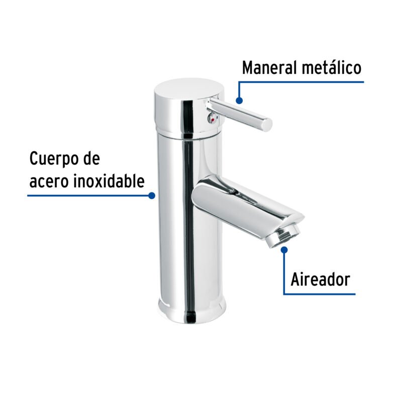 Código: 47790 Monomando corto cromo para lavabo, Foset Tubig TBM-46