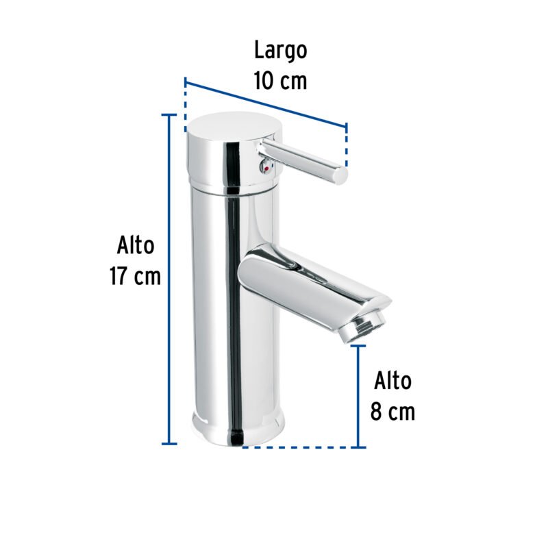 Código: 47790 Monomando corto cromo para lavabo, Foset Tubig TBM-46