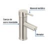 Código: 47791 Monomando corto satín para lavabo, Foset Tubig TBM-46N