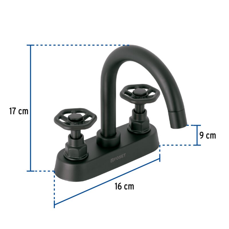 Código: 46755 Mezcladora p/lavabo,bar,manerales redondos,negro mate,Tubig TBM-61M