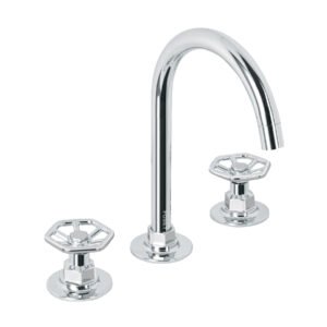 Código: 46759 Mezcladora p/lavabo,taladros separados,redondos,cromo,Tubig TBM-91