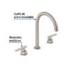 Código: 46757 Mezcladora p/lavabo,taladros separados,palanca,satín,Tubig TBM-92N