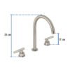Código: 46757 Mezcladora p/lavabo,taladros separados,palanca,satín,Tubig TBM-92N