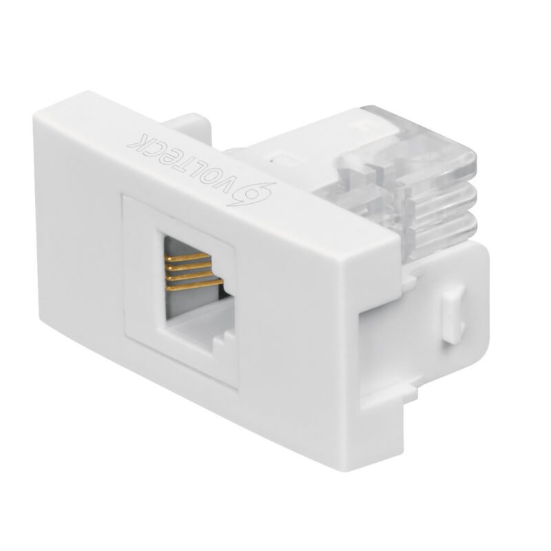 TE-OB.jpg Código: 48327 Toma de teléfono, línea Oslo, color blanco, Volteck TE-OB