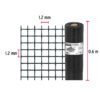 Código: 44984 Rollo de 30 m x 0.6 m malla mosquitera fibra de vidrio negra TEMO-06FN