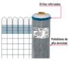 Código: 44957 Rollo de 30 m x 0.6 m de malla mosquitera plástica gris TEMO-06PG