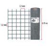 Código: 44964 Rollo de 30 m x 0.75 m malla mosquitera fibra de vidrio gris TEMO-07FG