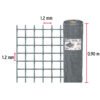 Código: 44965 Rollo de 30 m x 0.9 m malla mosquitera fibra de vidrio gris TEMO-09FG