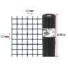 Código: 44994 Rollo de 30 m x 0.9 m malla mosquitera fibra de vidrio negra TEMO-09FN