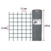Código: 44981 Rollo de 30 m x 1.05 m malla mosquitera fibra de vidrio gris TEMO-10FG