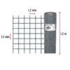 Código: 44982 Rollo de 30 m x 1.2 m malla mosquitera fibra de vidrio gris TEMO-12FG