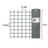 Código: 44983 Rollo de 30 m x 1.5 m malla mosquitera fibra de vidrio gris TEMO-15FG