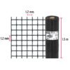 Código: 44997 Rollo de 30 m x 1.5 m malla mosquitera fibra de vidrio negra TEMO-15FN