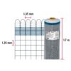 Código: 44963 Rollo de 30 m x 1.7 m de malla mosquitera plástica gris TEMO-17PG