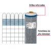 Código: 44963 Rollo de 30 m x 1.7 m de malla mosquitera plástica gris TEMO-17PG