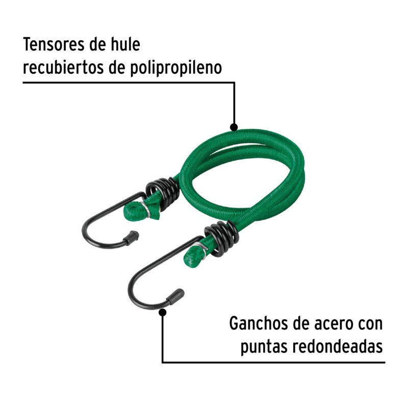 TENS-8FC1.jpg Código: 22021 Juego de 8 tensores elásticos, Pretul TENS-8