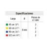 Código: 22021 Juego de 8 tensores elásticos, Pretul TENS-8