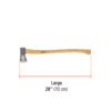 Código: 102207 Hacha para rajar madera 2-1/4 lb, mango hickory 28', Truper TJR-2.25M