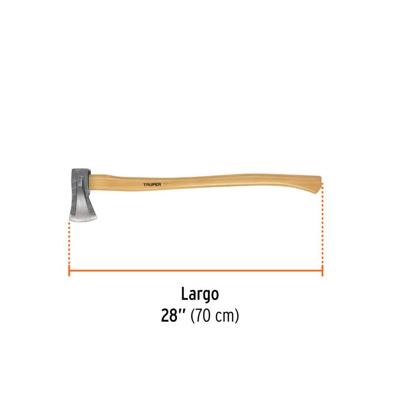 TJR-2.25MFC2.jpg Código: 102207 Hacha para rajar madera 2-1/4 lb, mango hickory 28', Truper TJR-2.25M