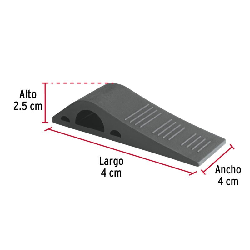 TOPU-12FC2.jpg Código: 40165 Cuña tope de caucho sintético para puerta de 12 cm, HERMEX TOPU-12