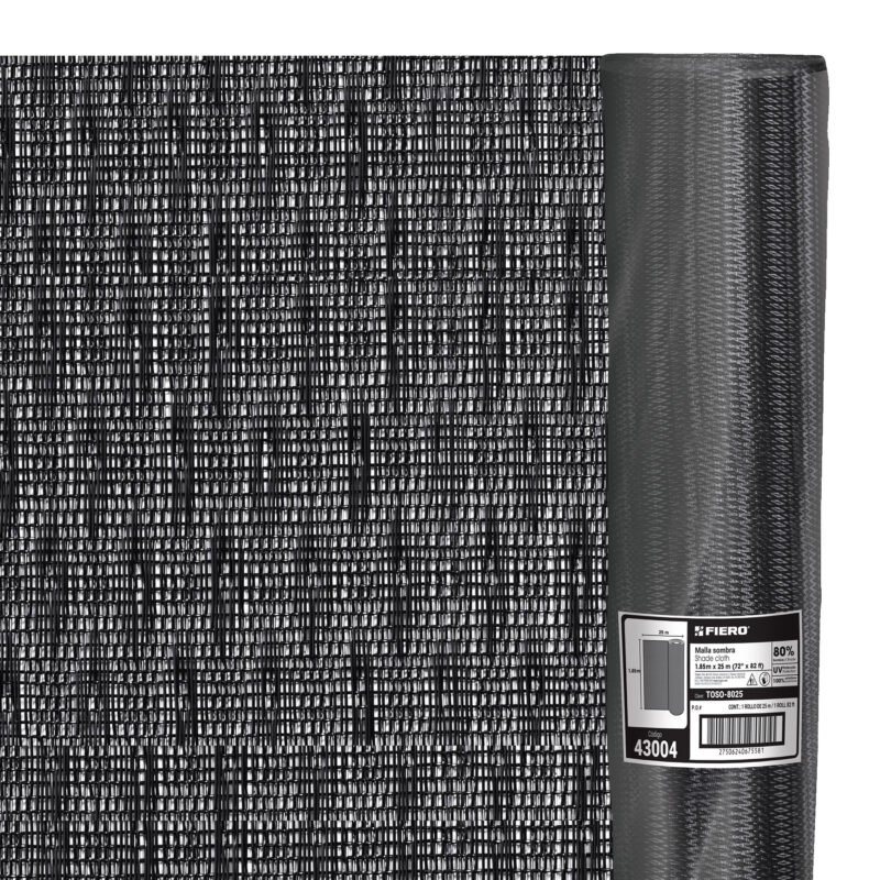 TOSO-8025.jpg Código: 43004 Rollo de toldo sombra 80% de 25 m x 1.85 m, Fiero TOSO-8025