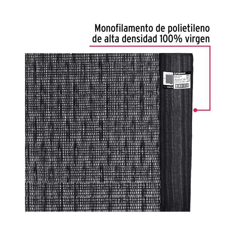 TOSO-8025FC1.jpg Código: 43004 Rollo de toldo sombra 80% de 25 m x 1.85 m, Fiero TOSO-8025