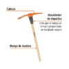Código: 102966 Talacho-pico 5 lb, mango de madera 36', Truper TP-5MM