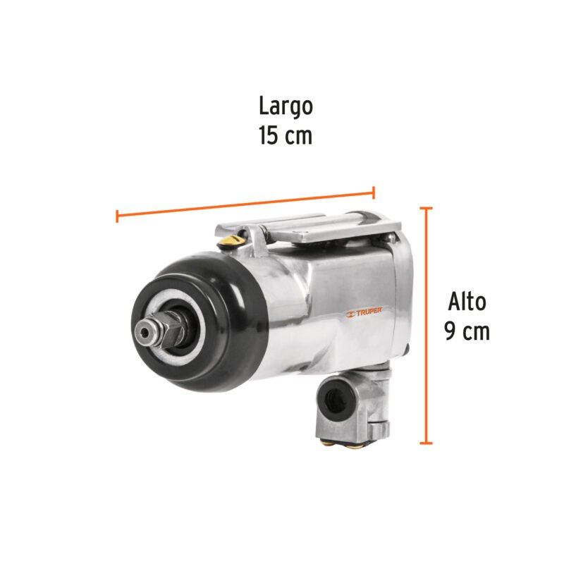 TPN-722-2FC2.jpg Código: 16885 Llave (pistola) de impacto neumática 3/8', TRUPER TPN-722-2