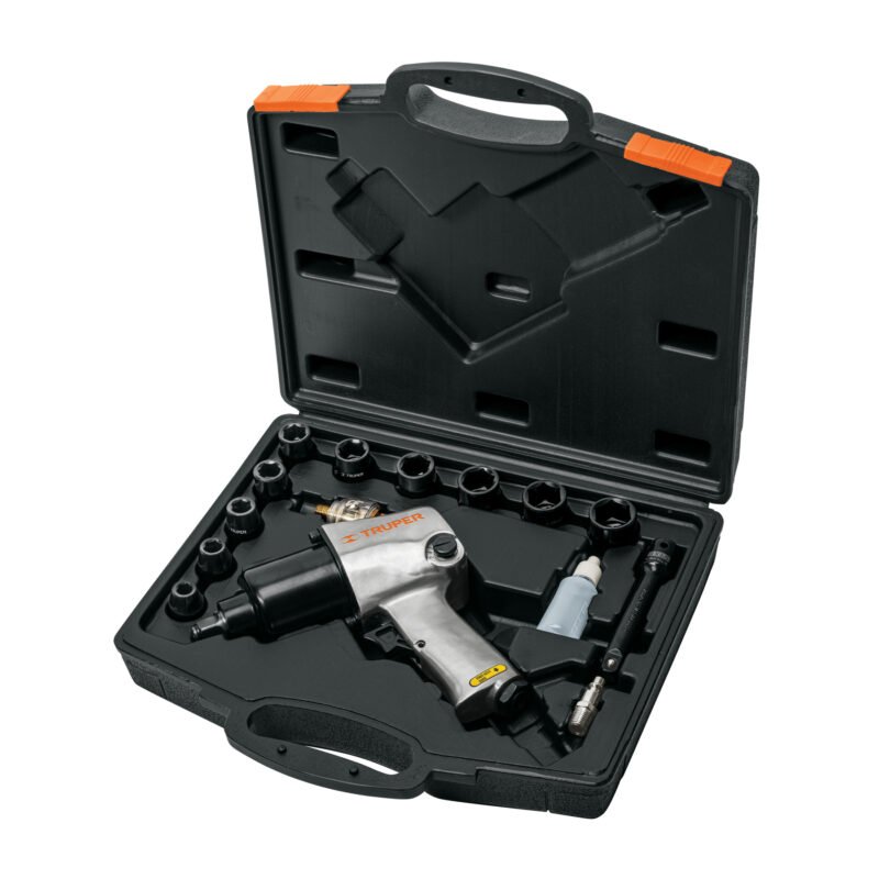 Código: 18281 Kit de llave (pistola) de impacto 1/2' ind, estuche plástico TPN-734H-2K