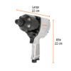 Código: 16889 Llave (pistola) de impacto neumática 3/4', ind, TRUPER TPN-776X-2