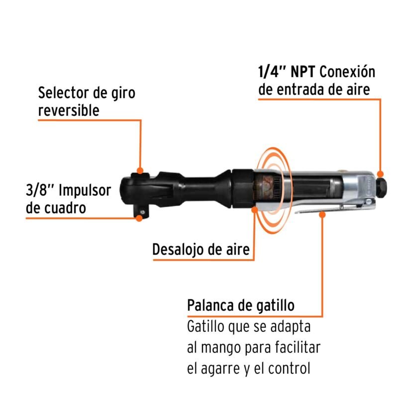 TPN-886-2FC1.jpg Código: 16888 Matraca de impacto neumática 3/8', Truper TPN-886-2