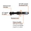 Código: 11189 Matraca de impacto neumática 1/2', Truper TPN-886H-2