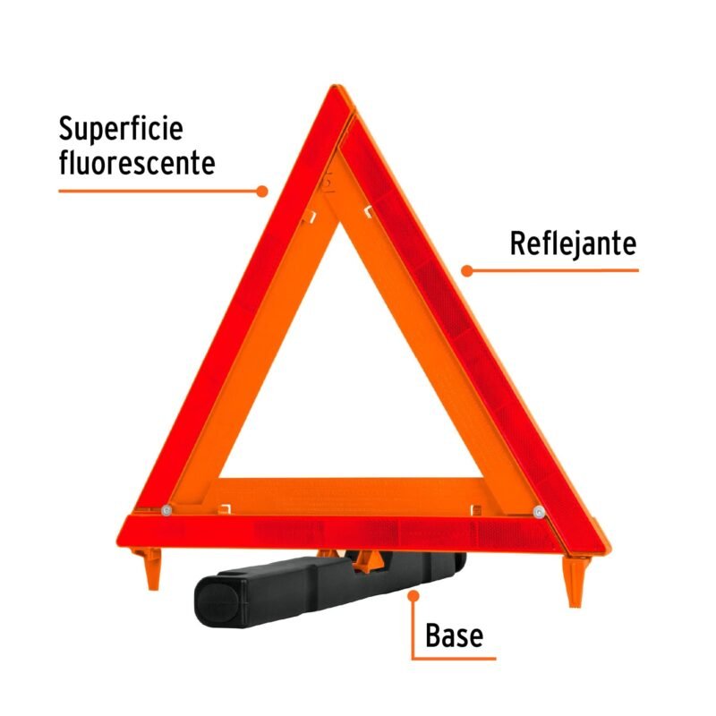 TRISE-435FC1.jpg Código: 10942 Triángulo de seguridad, 17', con estuche plástico, TRUPER TRISE-435