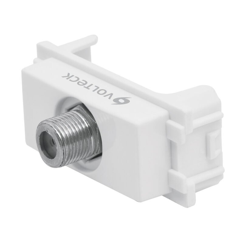 Código: 48141 Toma de televisión, línea Italiana, color blanco, Volteck TV-IB