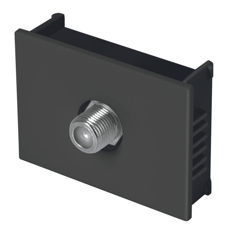 Código: 47995 Toma de televisión, 1.5 módulos, línea Española, negro TV15-EN