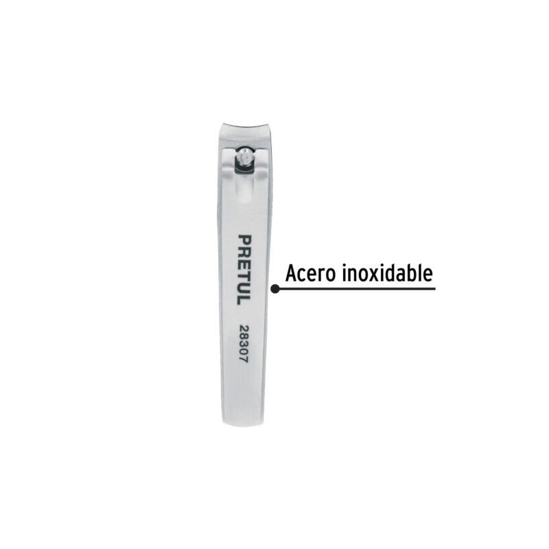 Código: 28307 Cortaúñas 3' acero inoxidable, PRETUL UNA-530P