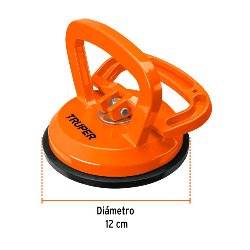 VEVI-1AFC2.jpg Código: 100760 Ventosa de aluminio para vidrio, 1 copa de succión, Truper VEVI-1A