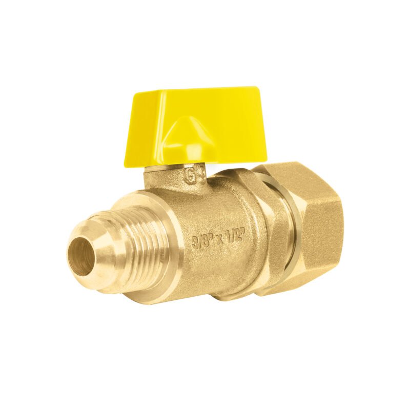 VG-554-B.jpg Código: 49116 Válvula de control latón para gas 3/8'x1/2' tipo barrilito VG-554-B