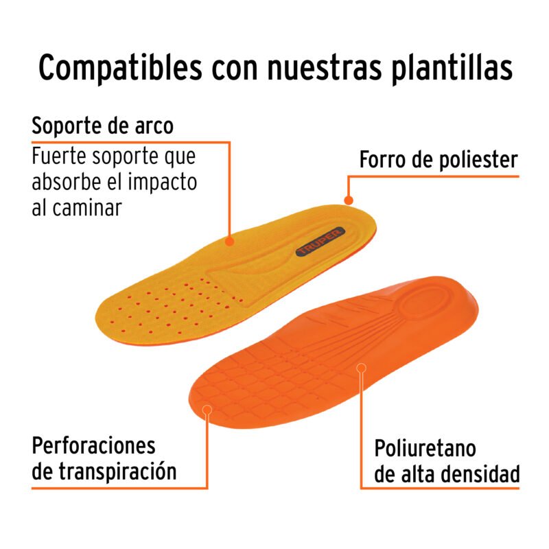 ZC-426CFC2.jpg Código: 15472 Bota de seguridad café, #26 dieléctrica antifatiga, Truper ZC-426C