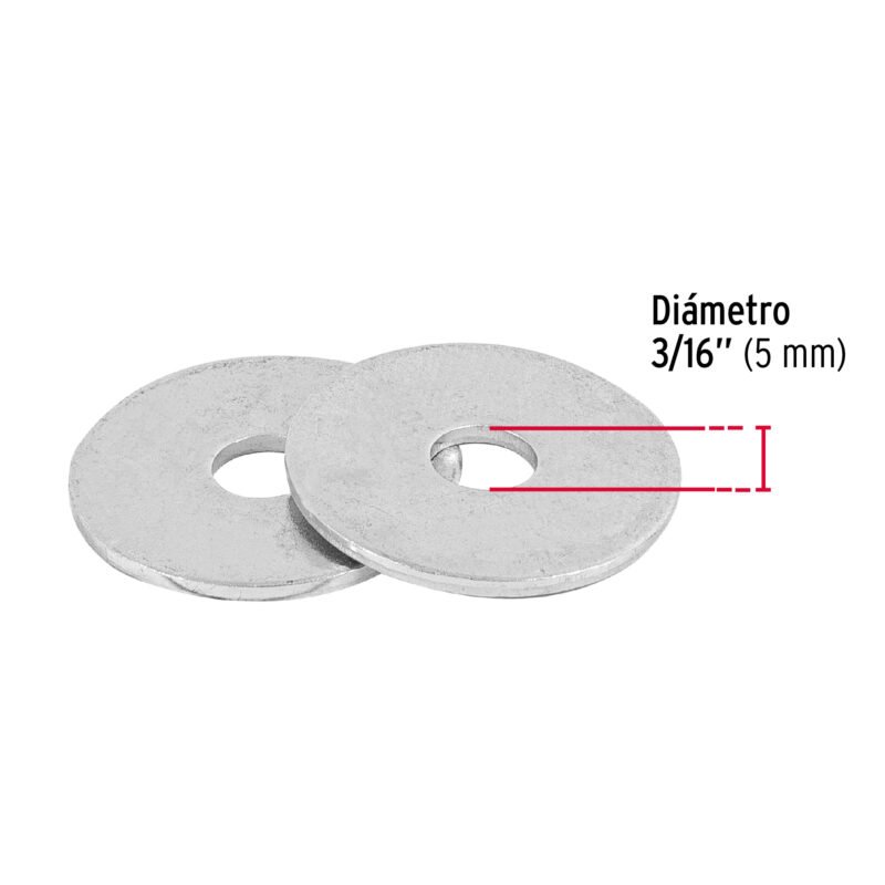 ARA-3-16AFC2.jpg Código: 40750 Blíster con 35 arandelas planas de 3/16', Fiero ARA-3-16A