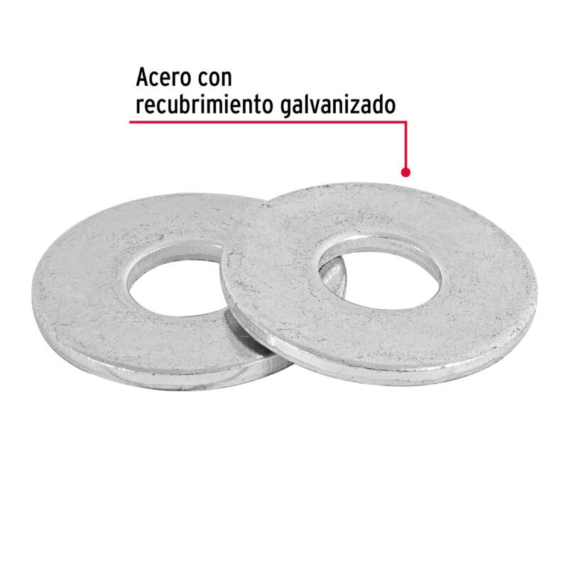 ARA-3-8FC1.jpg Código: 44545 Bolsa de 1 kilo arandelas planas galvanizadas 3/8', FIERO ARA-3-8