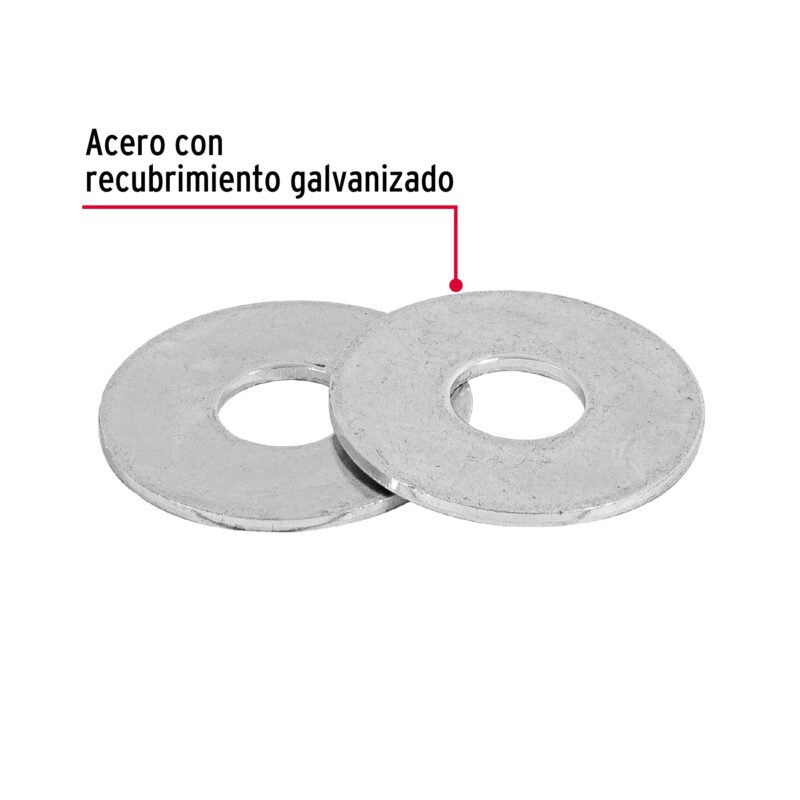 Código: 44544 Bolsa de 1 kilo arandelas planas galvanizadas 5/16', FIERO ARA-5-16