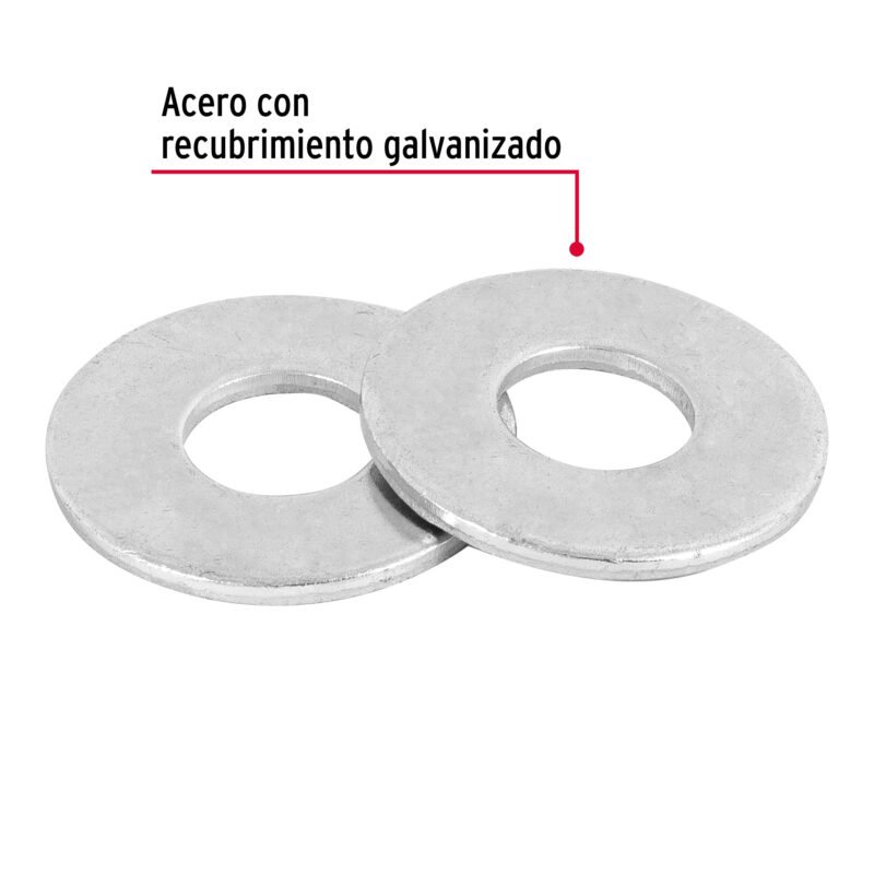 ARA-7-16FC1.jpg Código: 44546 Bolsa de 1 kilo arandelas planas galvanizadas 7/16', FIERO ARA-7-16
