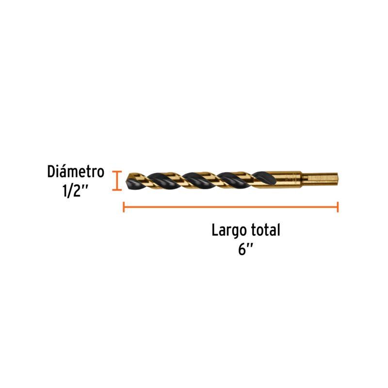 BAV-1-2FC2.jpg Código: 11166 Broca HSS 1/2' Trugold para metal, Truper Expert BAV-1-2
