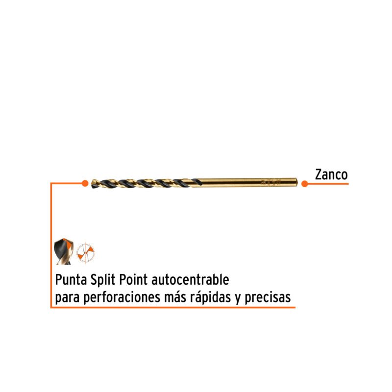 Código: 12740 Broca HSS 1/8' Trugold para metal en blíster, Expert BAV-1-8-B