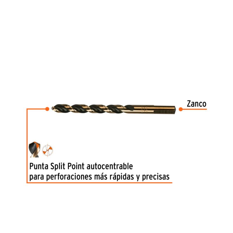 Código: 11146 Broca HSS 11/32' Trugold para metal, Truper Expert BAV-11-32