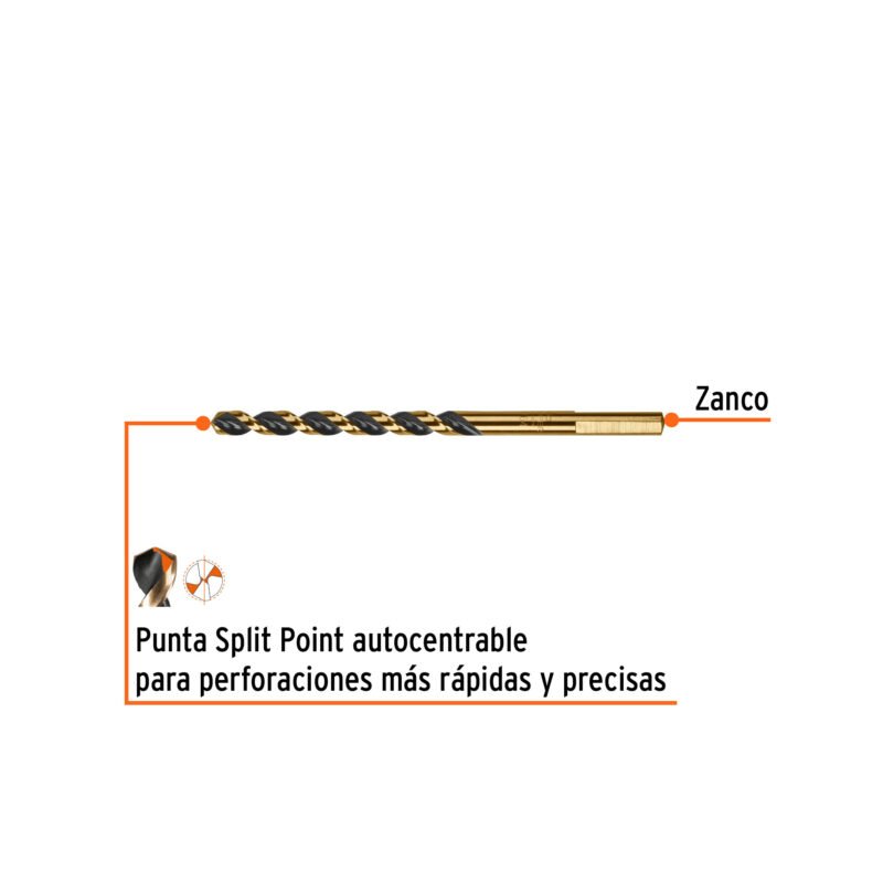BAV-15-64FC1.jpg Código: 11132 Broca HSS 15/64' Trugold para metal, Truper Expert BAV-15-64
