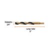 Código: 11172 Broca HSS 3/4' Trugold para metal, Truper Expert BAV-3-4