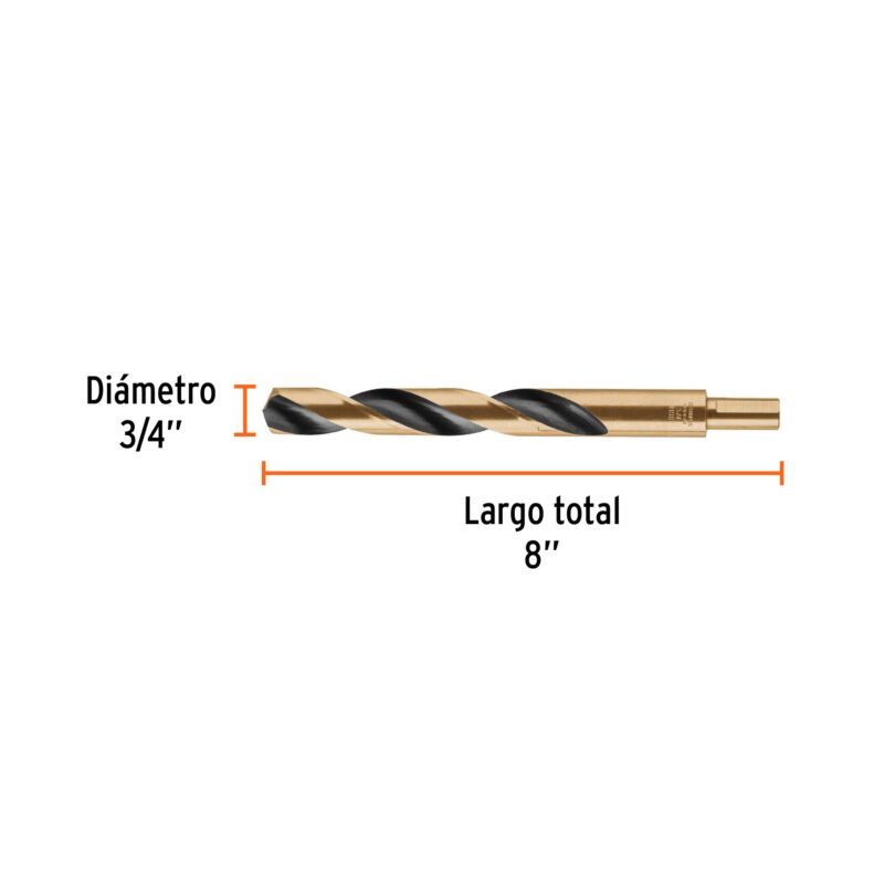 BAV-3-4FC2.jpg Código: 11172 Broca HSS 3/4' Trugold para metal, Truper Expert BAV-3-4